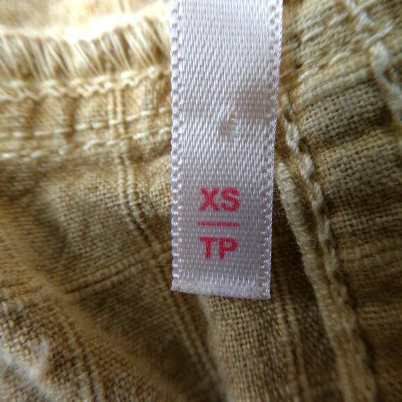 Free People Savannah Overalls Bib Wide Leg  Khaki Tan Pockets Cotton Canvas XS - Picture 8 of 10